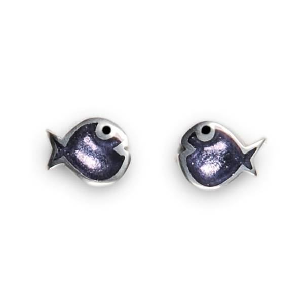 Lilac Bubble Fish Stud Earrings | The Jewellery Stop