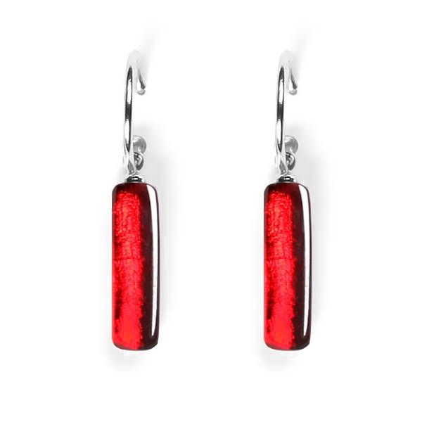 Red Matchsticks Creole Earrings | The Jewellery Stop