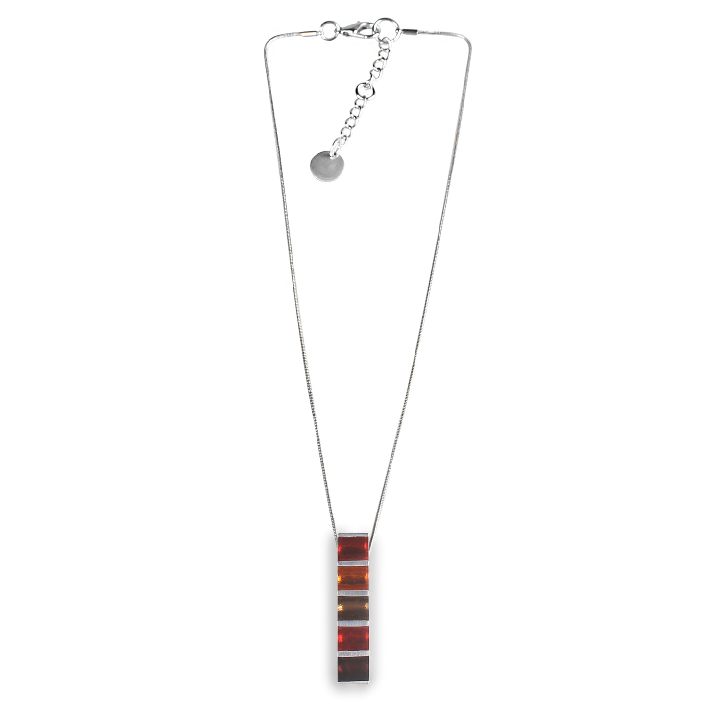 Chilli Pewter Stripes Pendant on Chain | The Jewellery Stop