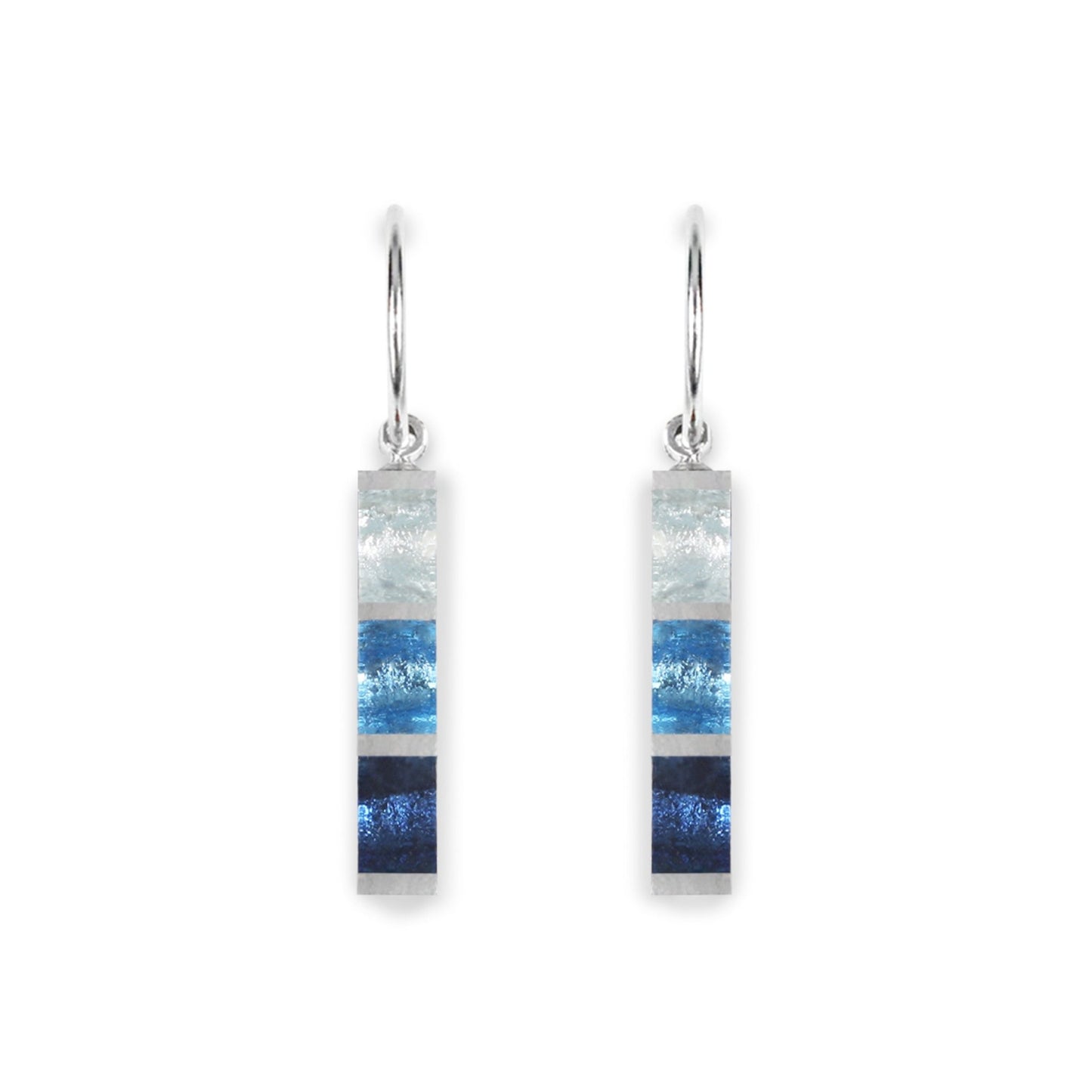 Atlantic Pewter Stripes Creole Earrings | The Jewellery Stop