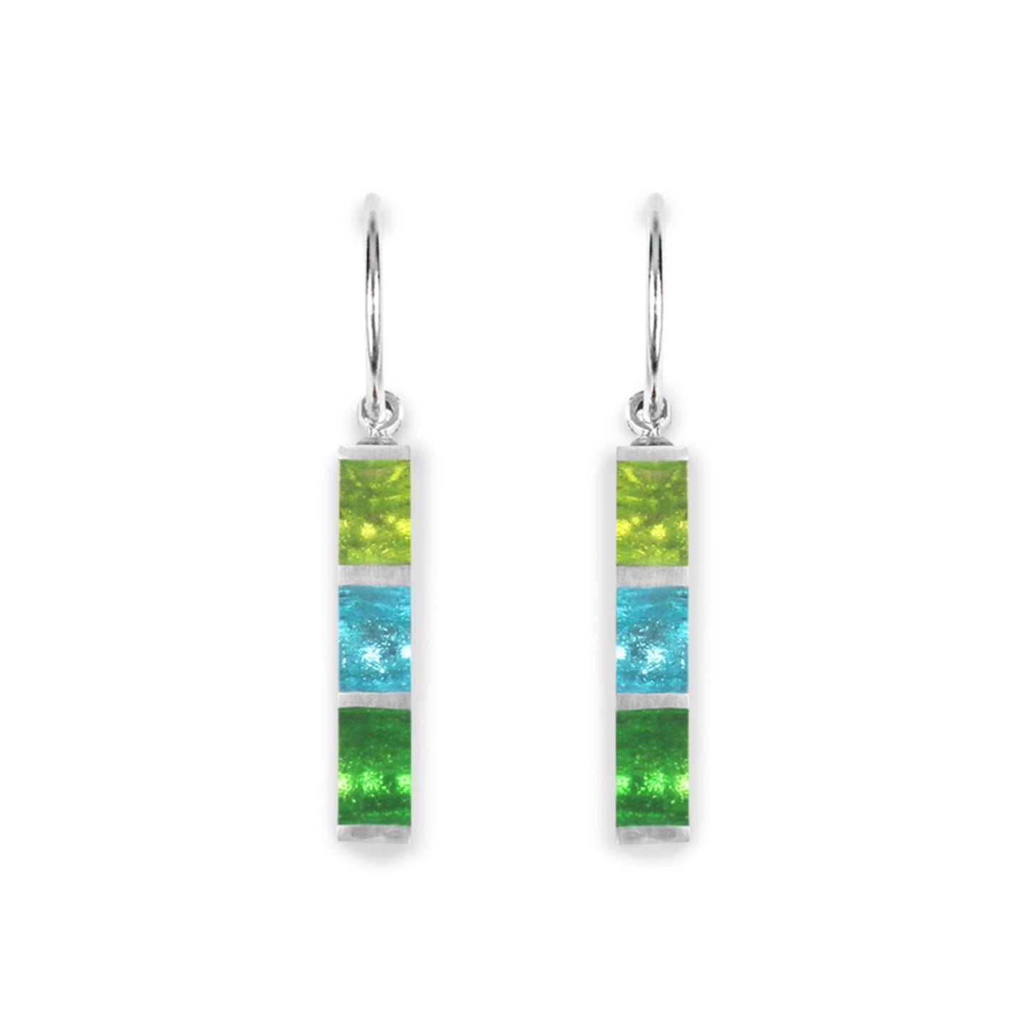 Caribbean Pewter Stripes Creole Earrings | The Jewellery Stop