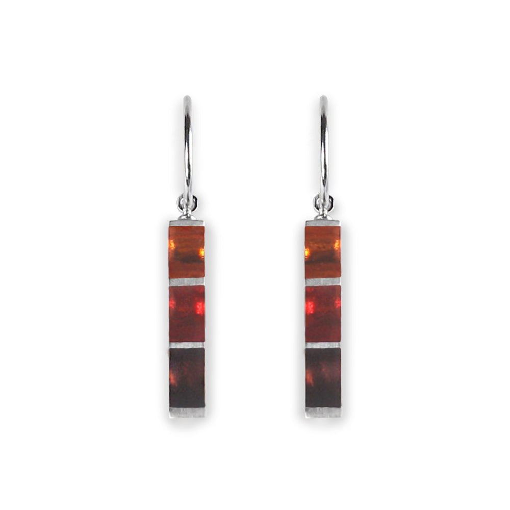 Chilli Pewter Stripes Creole Earrings | The Jewellery Stop