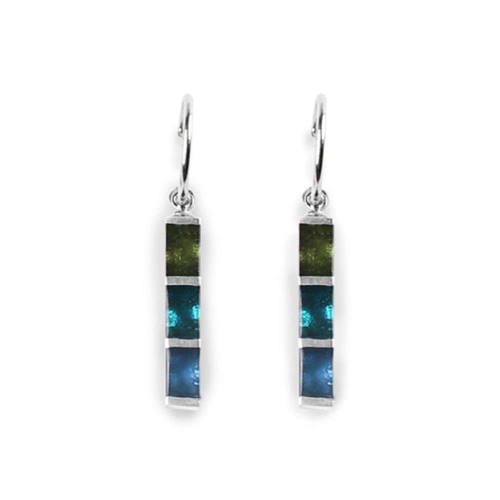 Jade Pewter Stripes Creole Earrings | The Jewellery Stop
