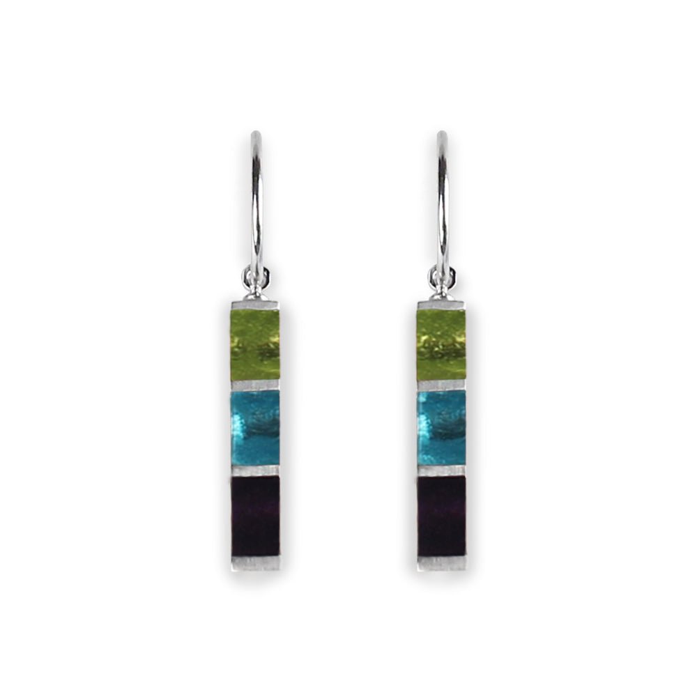 Kingfisher Pewter Stripes Creole Earrings | The Jewellery Stop