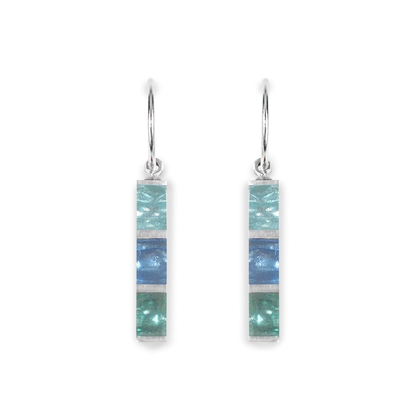 Mediterranean Pewter Stripes Creole Earrings | The Jewellery Stop