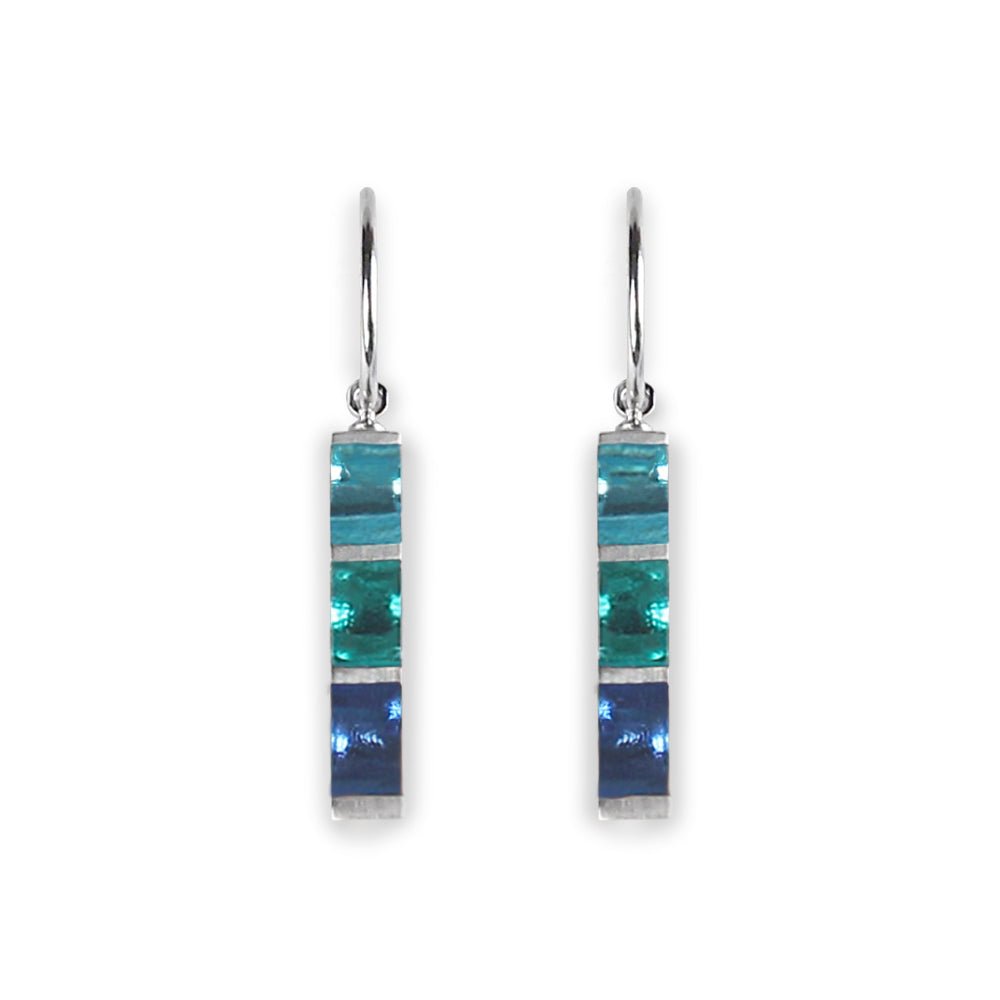 Riviera Pewter Stripes Creole Earrings | The Jewellery Stop