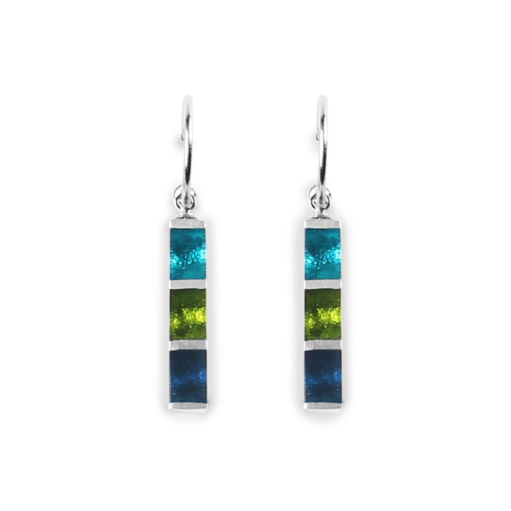 Seaweed Pewter Stripes Creole Earrings | The Jewellery Stop
