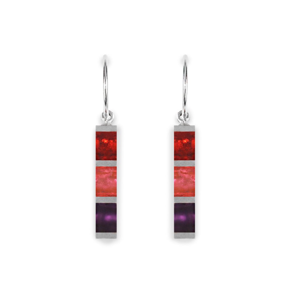 Trifle Pewter Stripes Creole Earrings | The Jewellery Stop