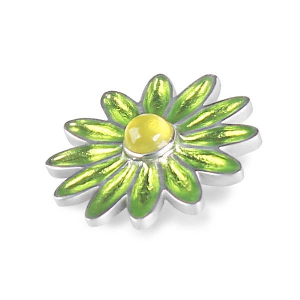 Lime Daisy Brooch | The Jewellery Stop