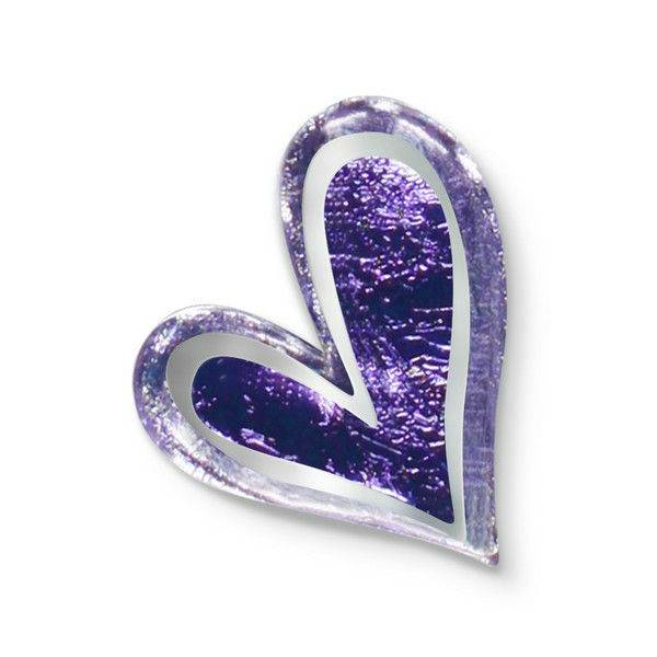 Lavender Linear Heart Brooch | The Jewellery Stop