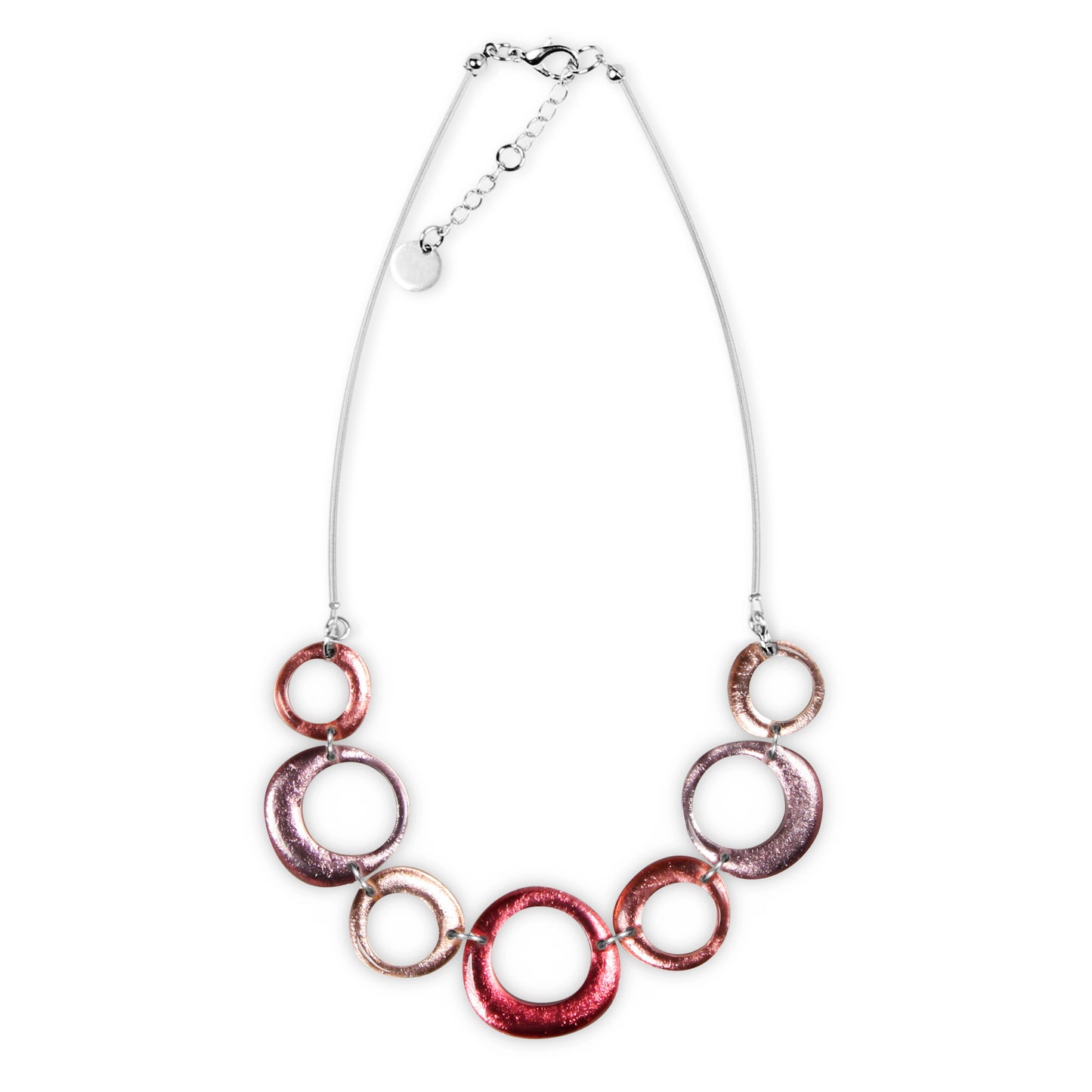 Rose Hollow Circles Necklace | The Jewellery Stop
