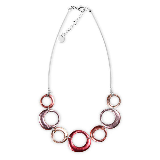 Rose Hollow Circles Necklace | The Jewellery Stop