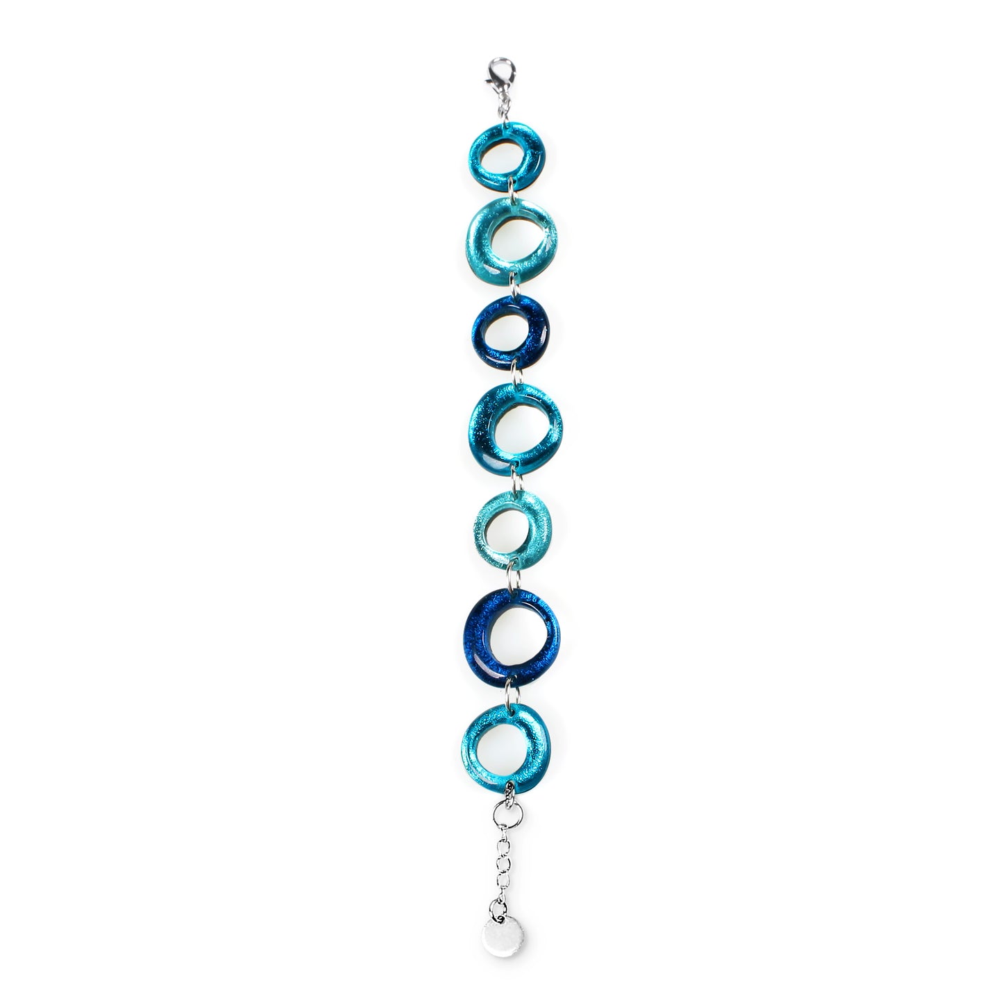 Teal Hollow Circles Bracelet | The Jewellery Stop