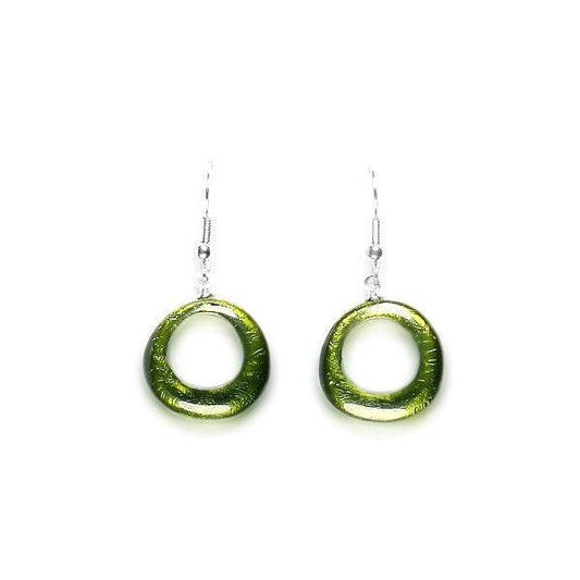 Forest Hollow Circles Fish Hook Earrings
