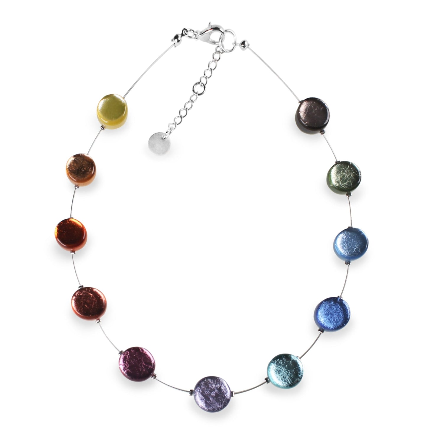 Pastels Buttons Necklace | The Jewellery Stop
