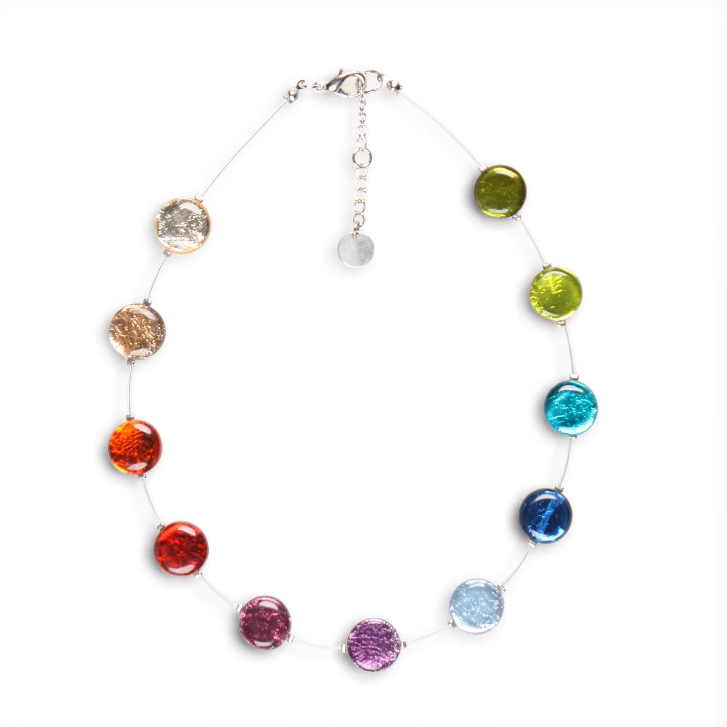 Rainbow Buttons Necklace | The Jewellery Stop
