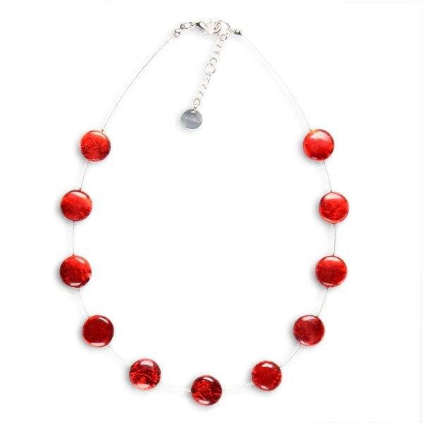 Red Buttons Necklace | The Jewellery Stop
