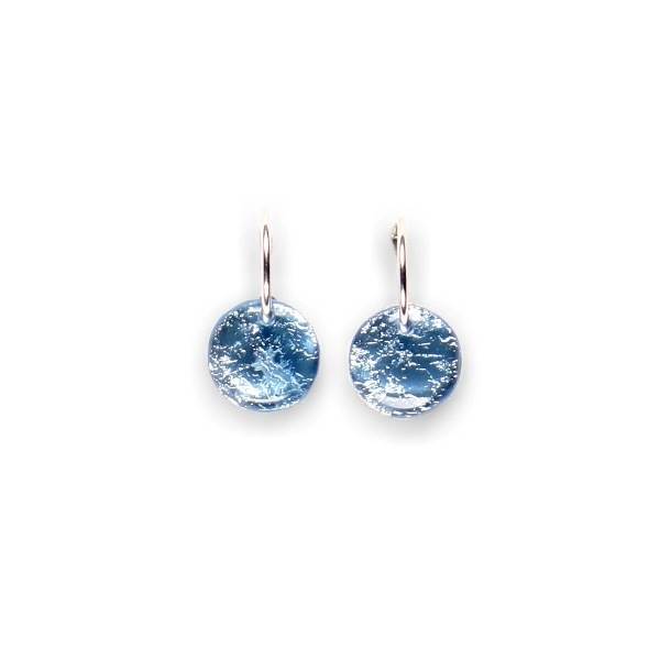 Navy Buttons Creole Earrings | The Jewellery Stop
