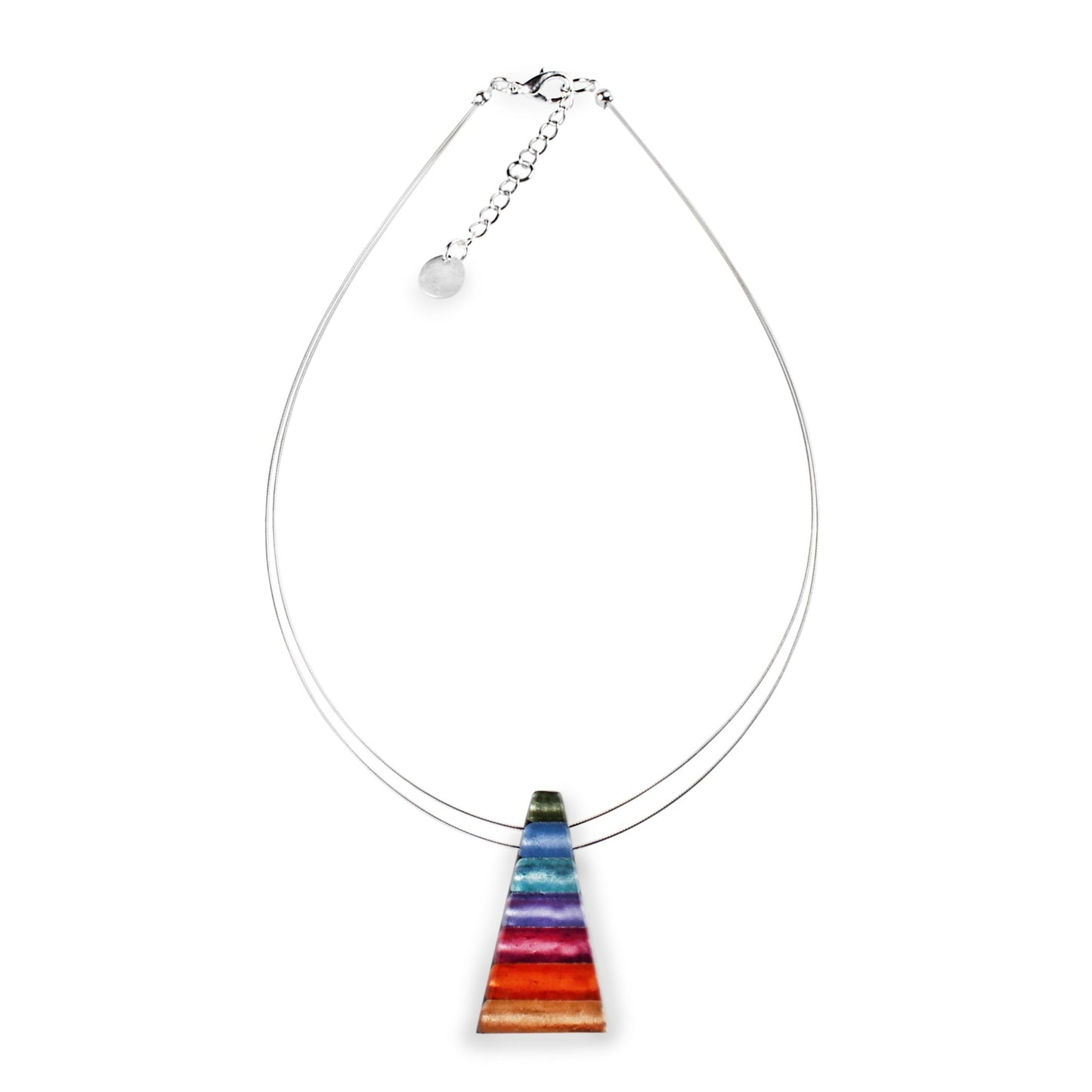 Pastels Triangle Stripes Pendant | The Jewellery Stop