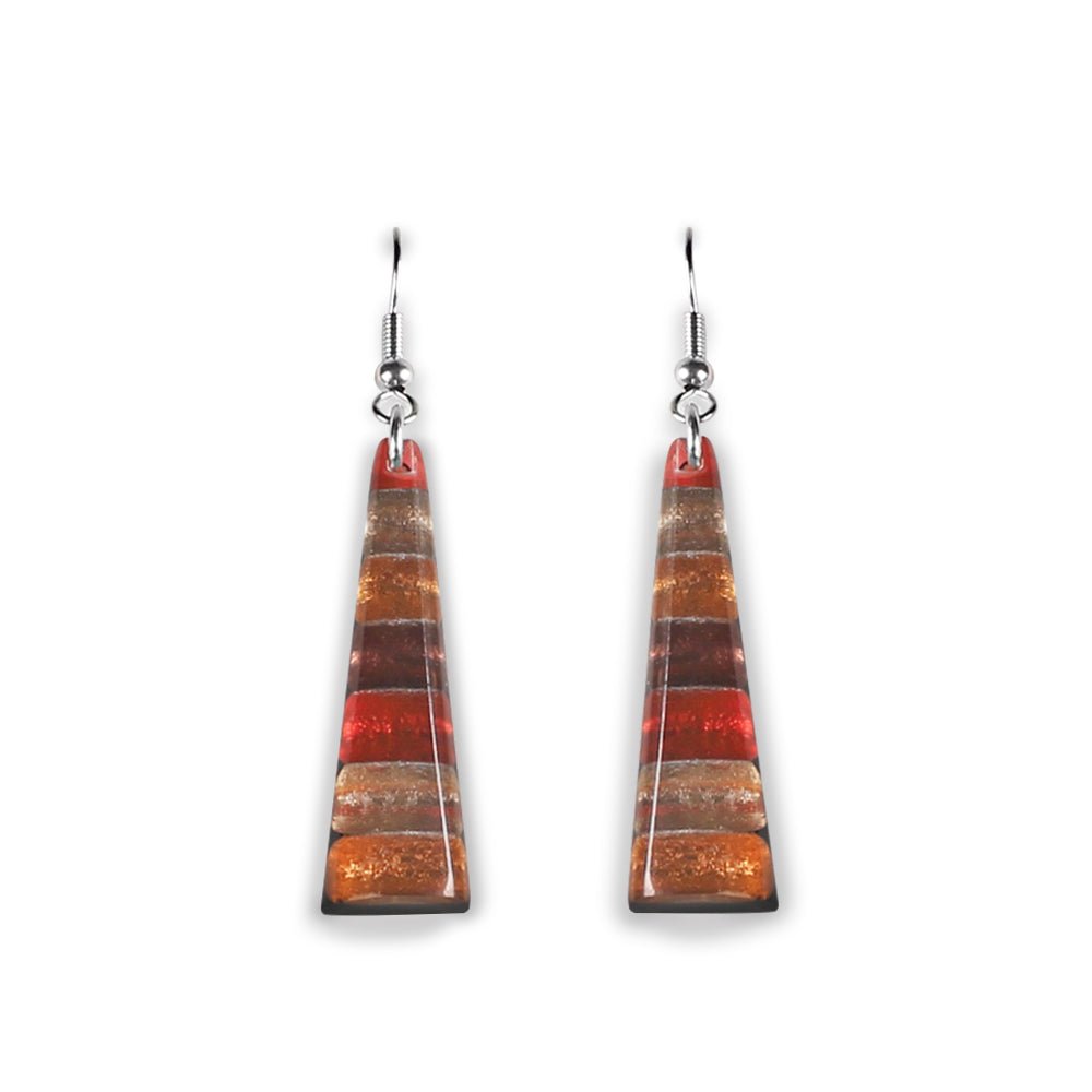 Chilli Triangle Stripes Fish Hook Earrings | The Jewellery Stop