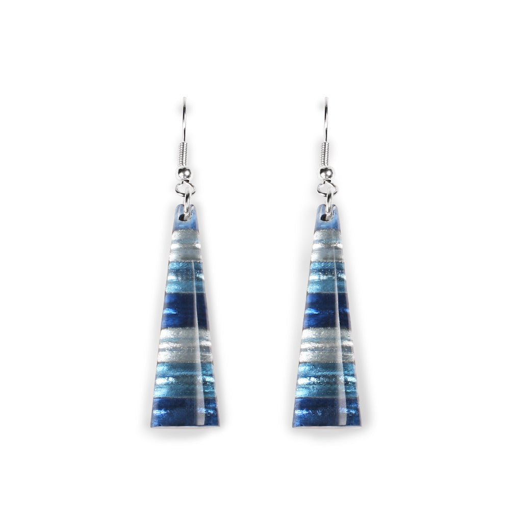 Ice Triangle Stripes Fish Hook Earrings | The Jewellery Stop