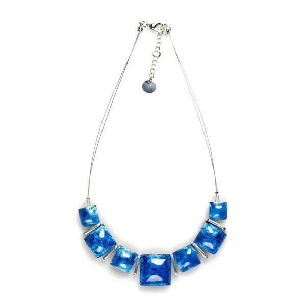 Blue Antique Square Necklace | The Jewellery Stop