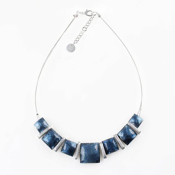 Denim Antique Square Necklace | The Jewellery Stop