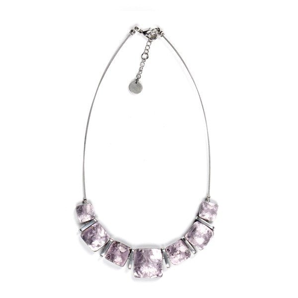 Lilac Antique Square Necklace | The Jewellery Stop