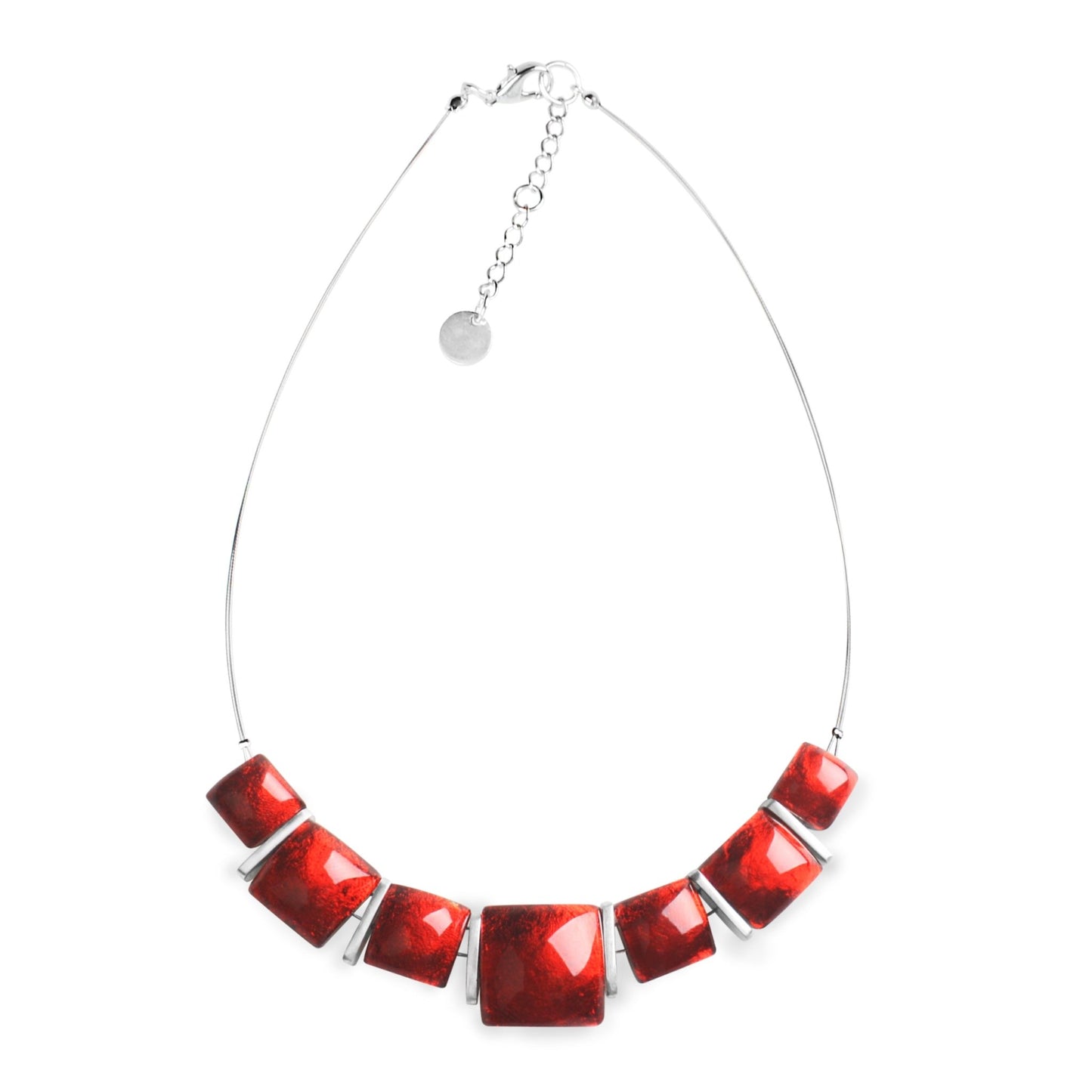 Scarlet Antique Square Necklace | The Jewellery Stop