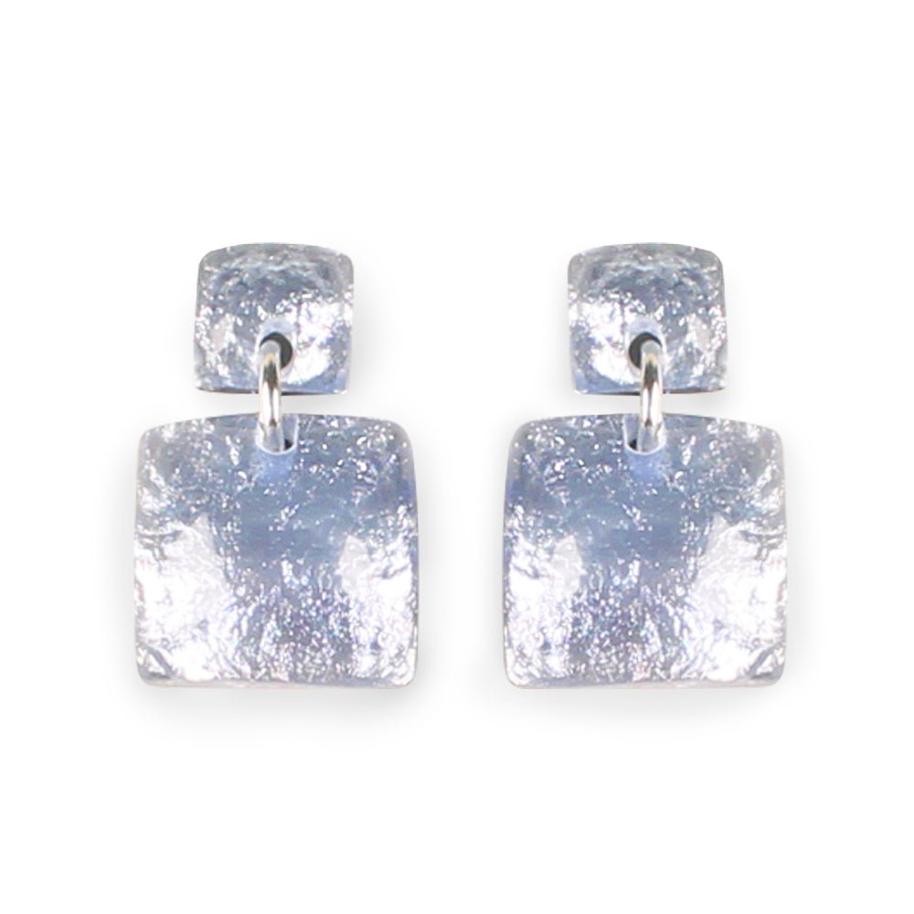 Arctic Antique Square Dangle Stud Earrings | The Jewellery Stop