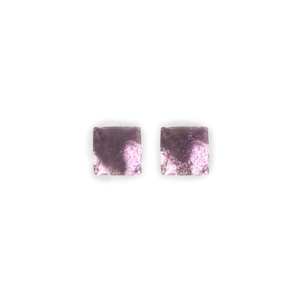 Aubergine Antique Square Stud Earrings | The Jewellery Stop
