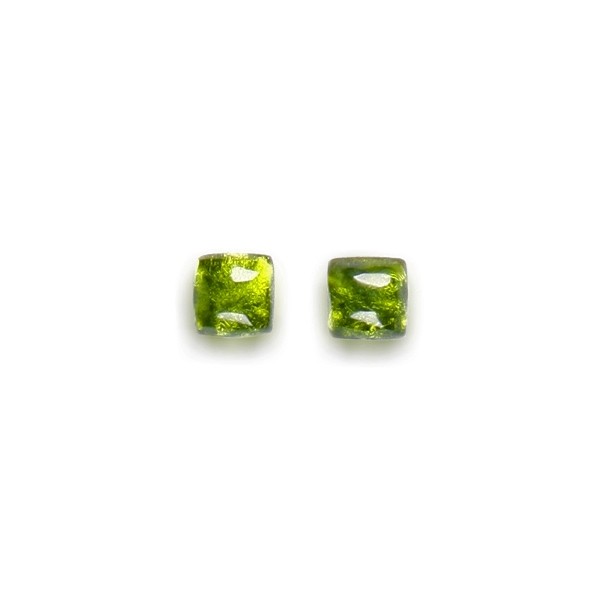 Green Antique Square Stud Earrings | The Jewellery Stop