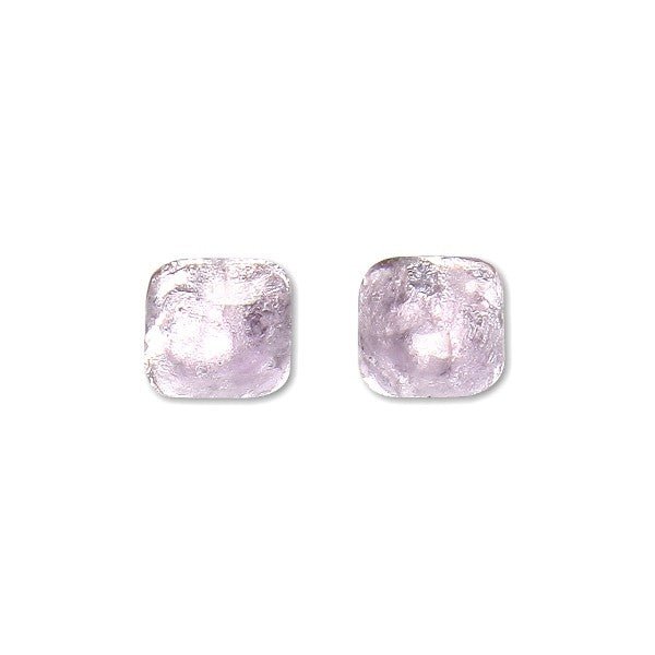 Lilac Antique Square Clip Earrings | The Jewellery Stop