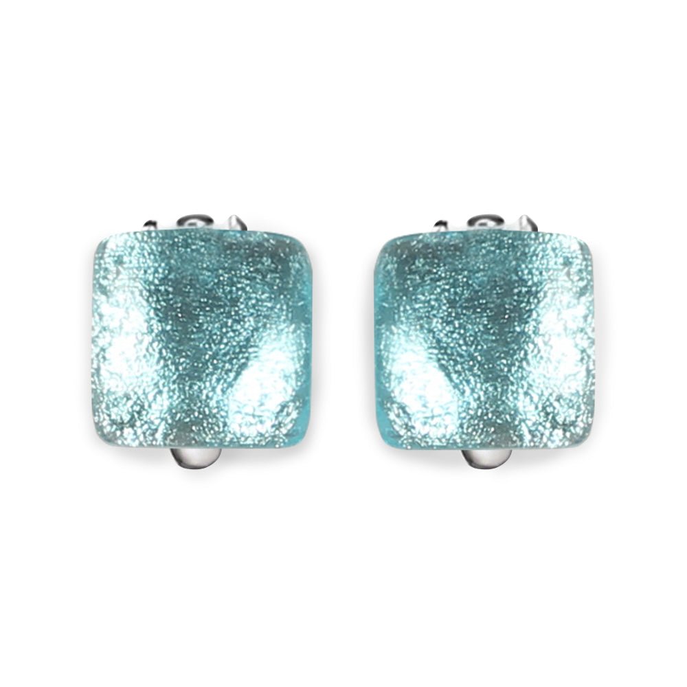Turquoise Antique Square Clip Earrings | The Jewellery Stop