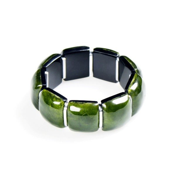 Green Antique Square Bangle | The Jewellery Stop