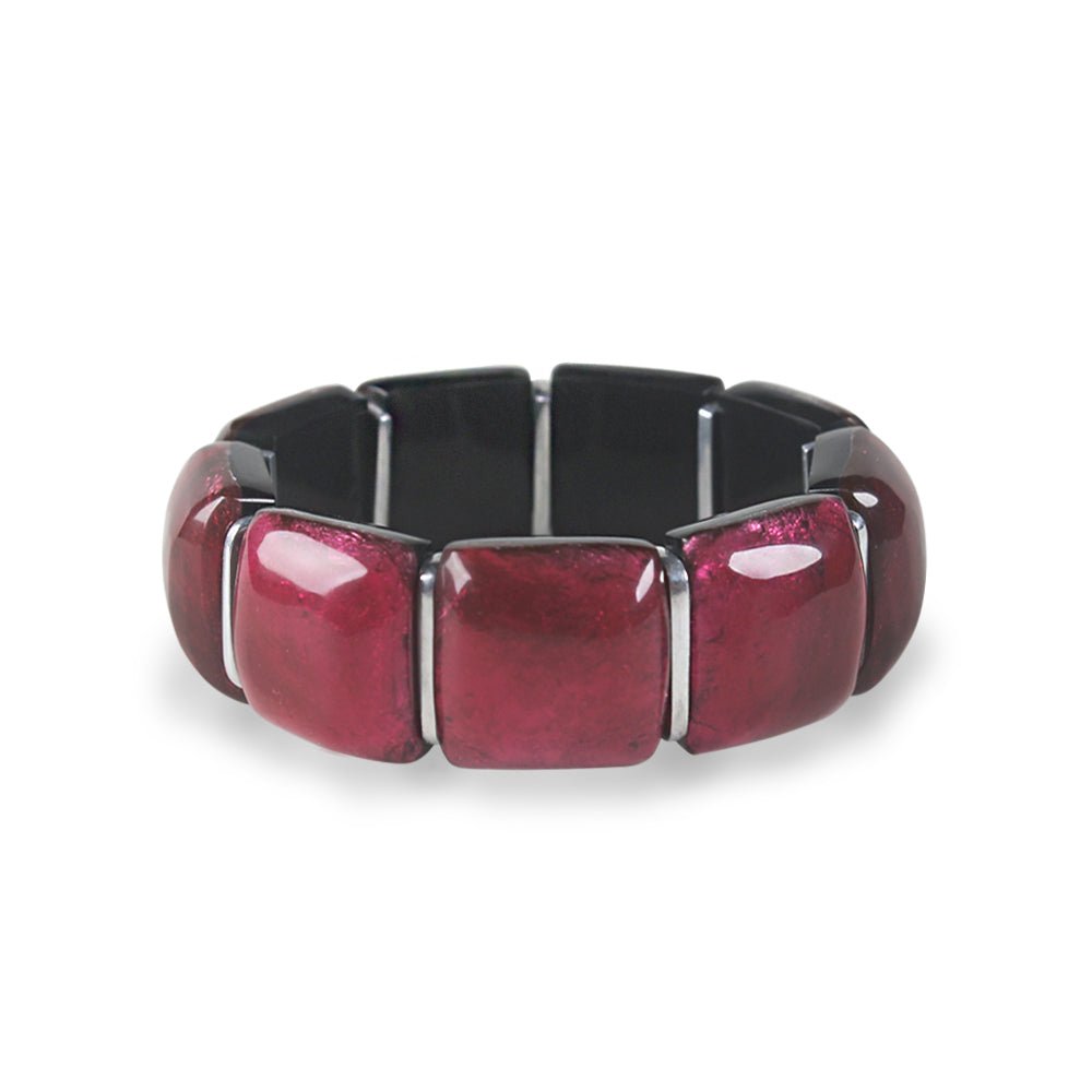 Raspberry Antique Square Bangle | The Jewellery Stop