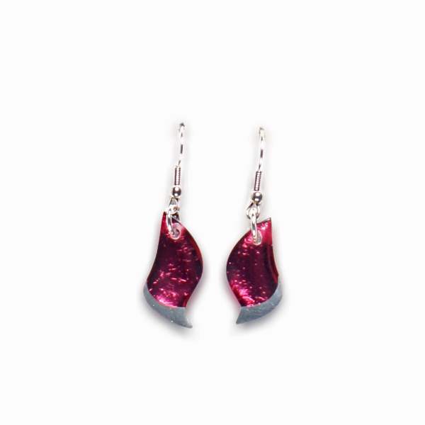 Pink Flame Fish Hook Earrings | The Jewellery Stop