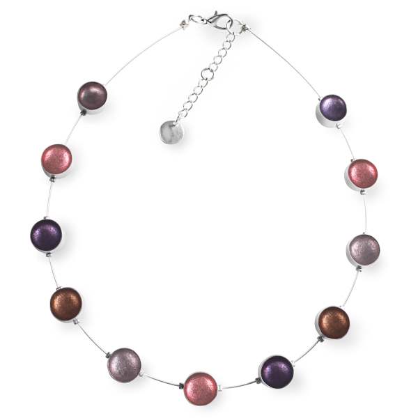Blush Metal Buttons Necklace | The Jewellery Stop