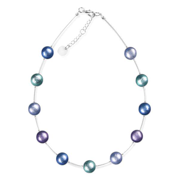 Ocean Mist Metal Buttons Necklace | The Jewellery Stop