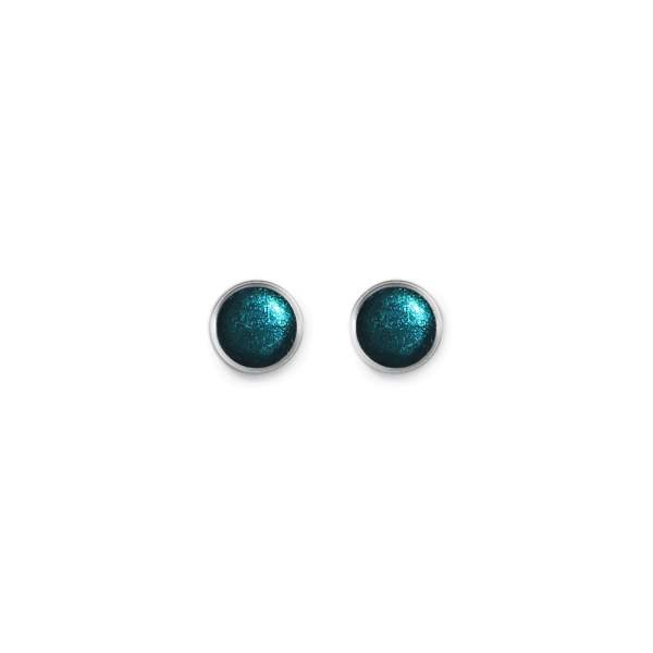 Jade Metal Buttons Small Stud Earrings | The Jewellery Stop