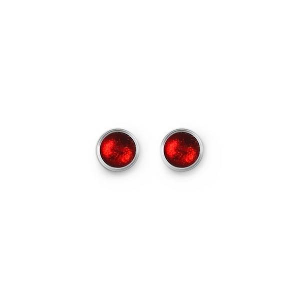 Rio Metal Buttons Small Stud Earrings | The Jewellery Stop