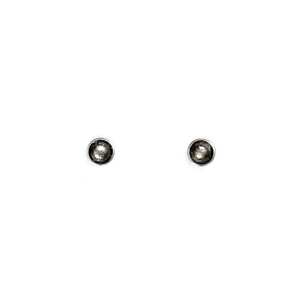 Steel Metal Buttons Small Stud Earrings | The Jewellery Stop