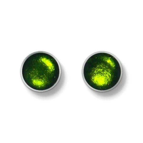 Apple Metal Buttons Large Stud Earrings | The Jewellery Stop