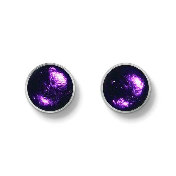 Peacock Metal Buttons Large Stud Earrings | The Jewellery Stop