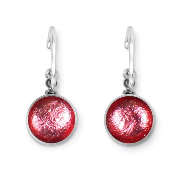 Rose Metal Buttons Creole Earrings | The Jewellery Stop