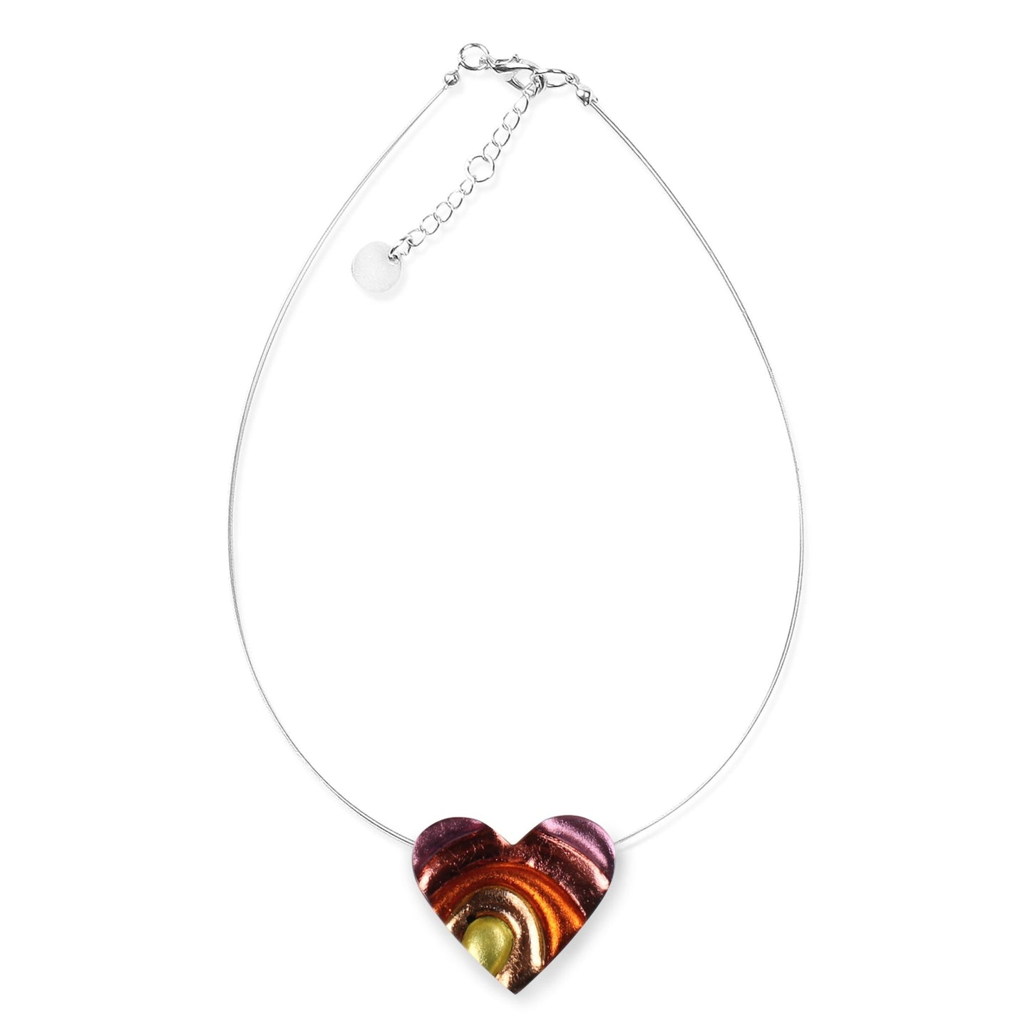 Apricot Heart Swirl pendant | The Jewellery Stop