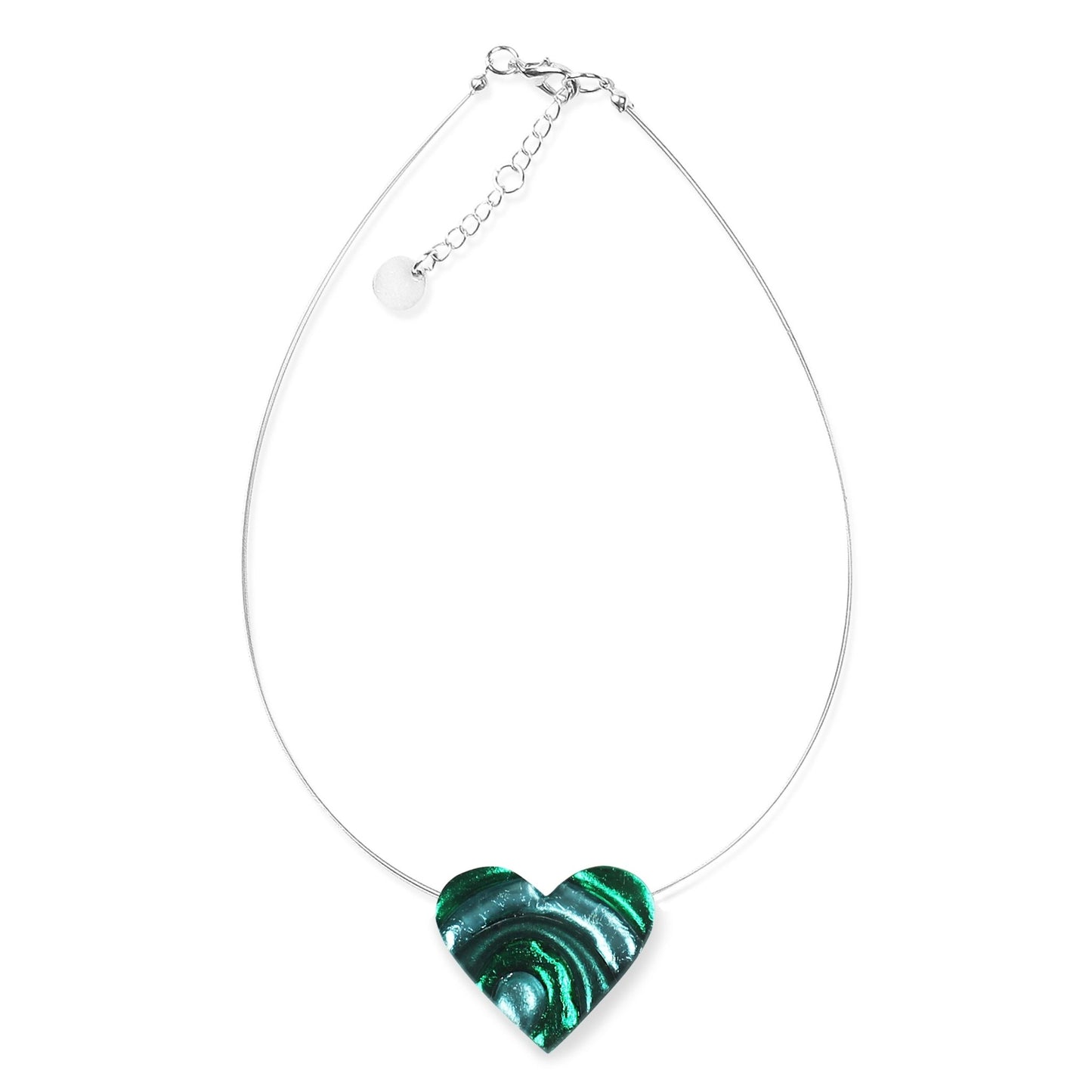 Emerald Heart Swirl pendant | The Jewellery Stop
