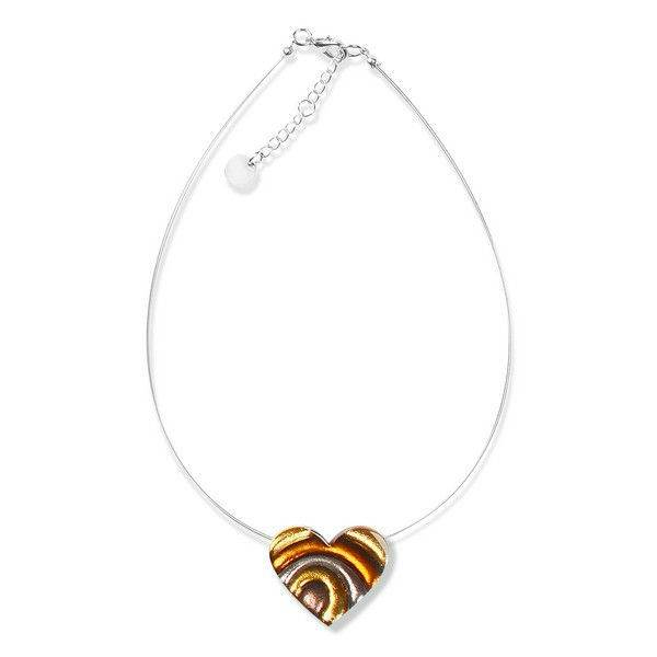Metallics Heart Swirl pendant | The Jewellery Stop