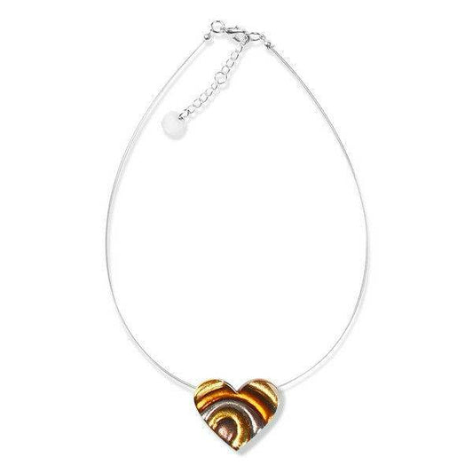 Metallics Heart Swirl pendant | The Jewellery Stop