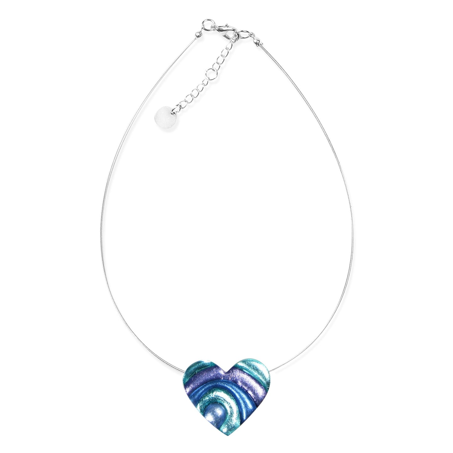 Ocean Mist Heart Swirl pendant | The Jewellery Stop